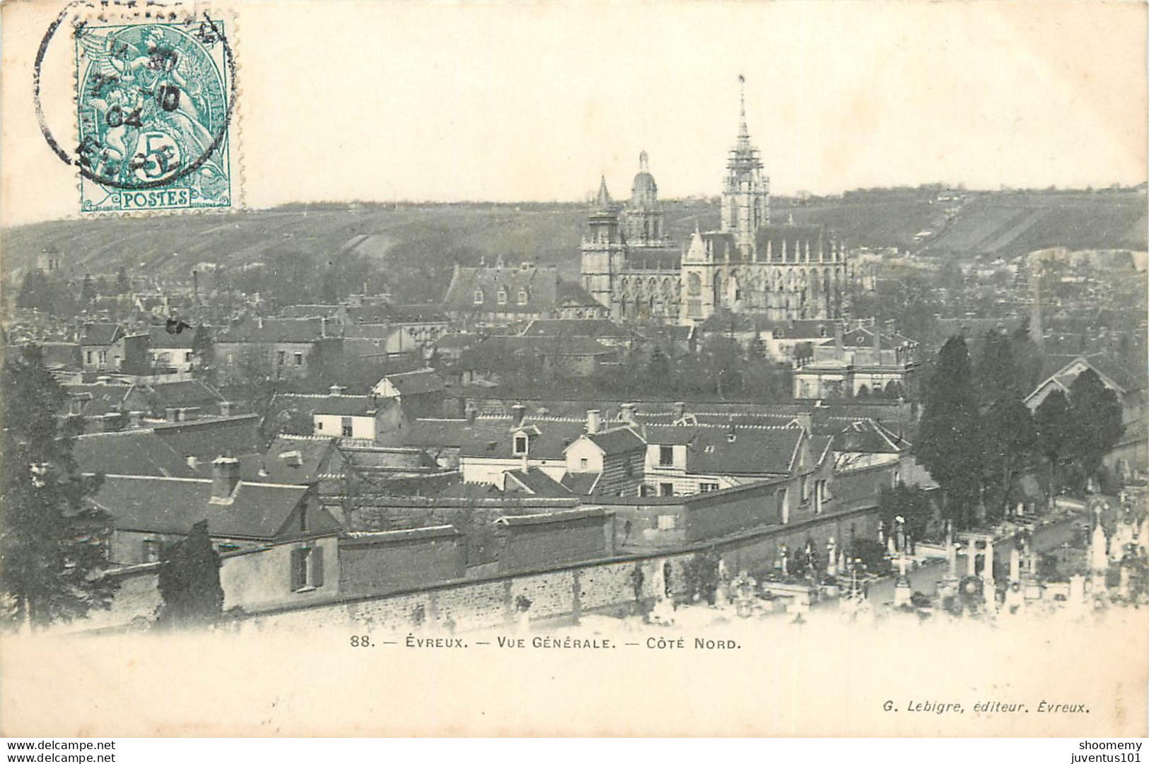 CPA Evreux-Vue Générale-Timbre    L1271 - Evreux