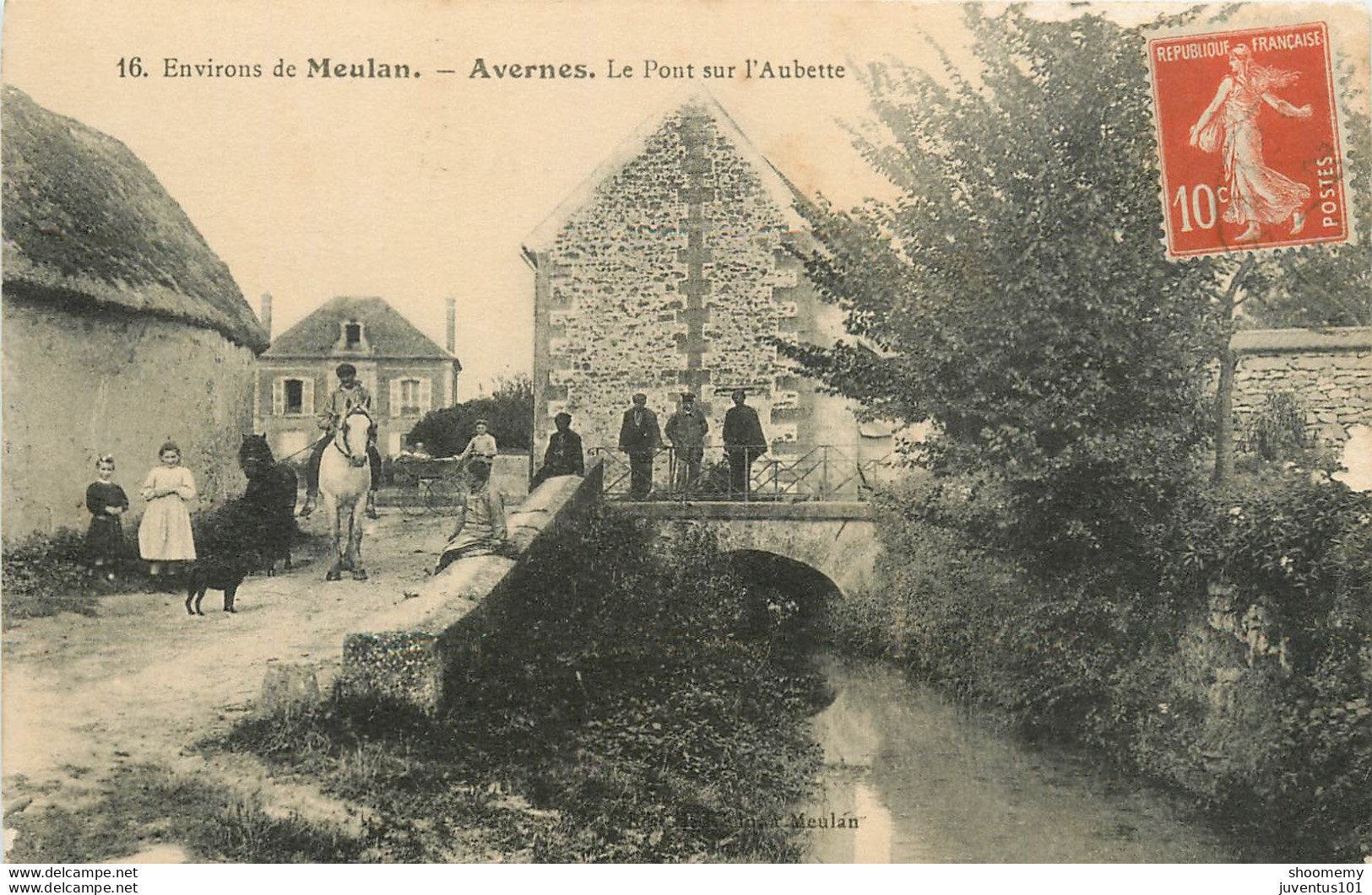 CPA Environs De Meulan-Avernes-Le Pont Sur L'Aubette-Timbre     L1270 - Avernes