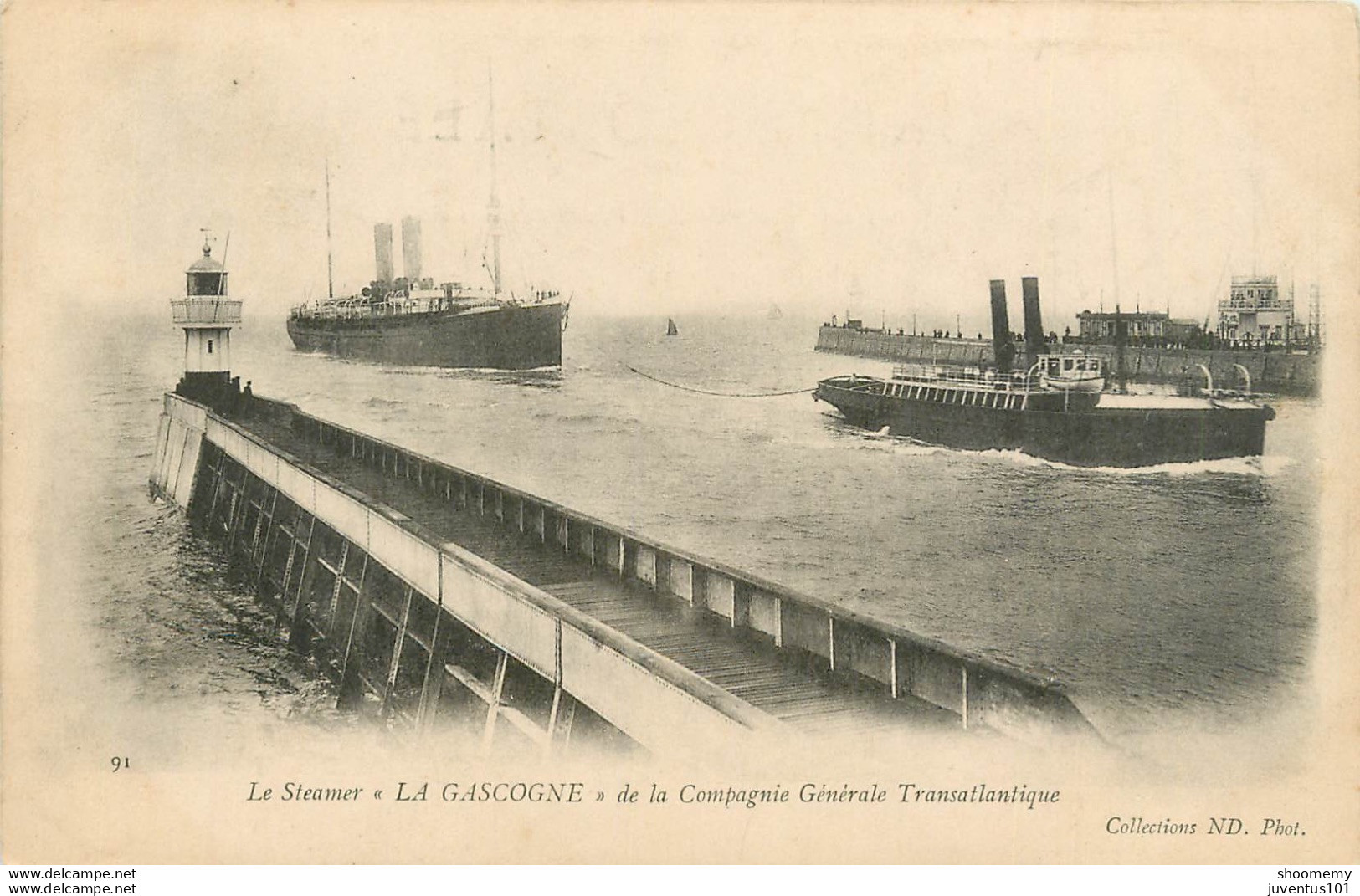 CPA Bâteau-Le Steamer-La Gascogne De La Compagnie Générale Transatlantique      L1249 - Guerre