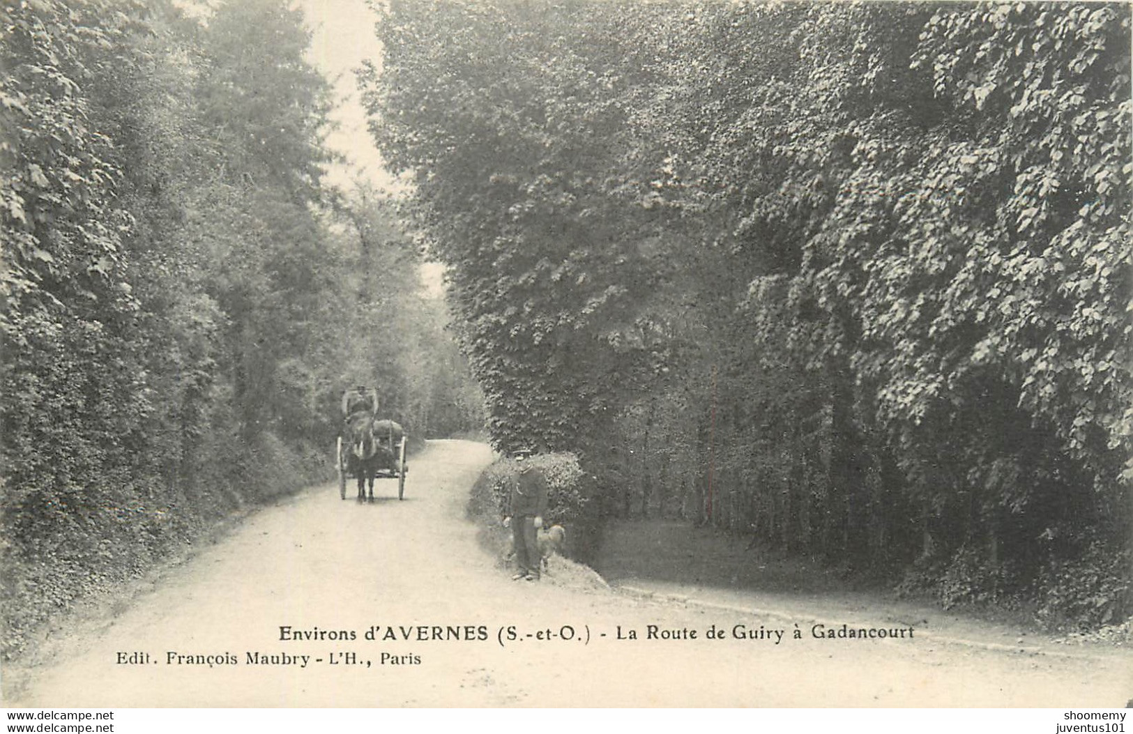 CPA Environs D'Avernes-La Route De Guiry à Gadencourt       L1247 - Avernes