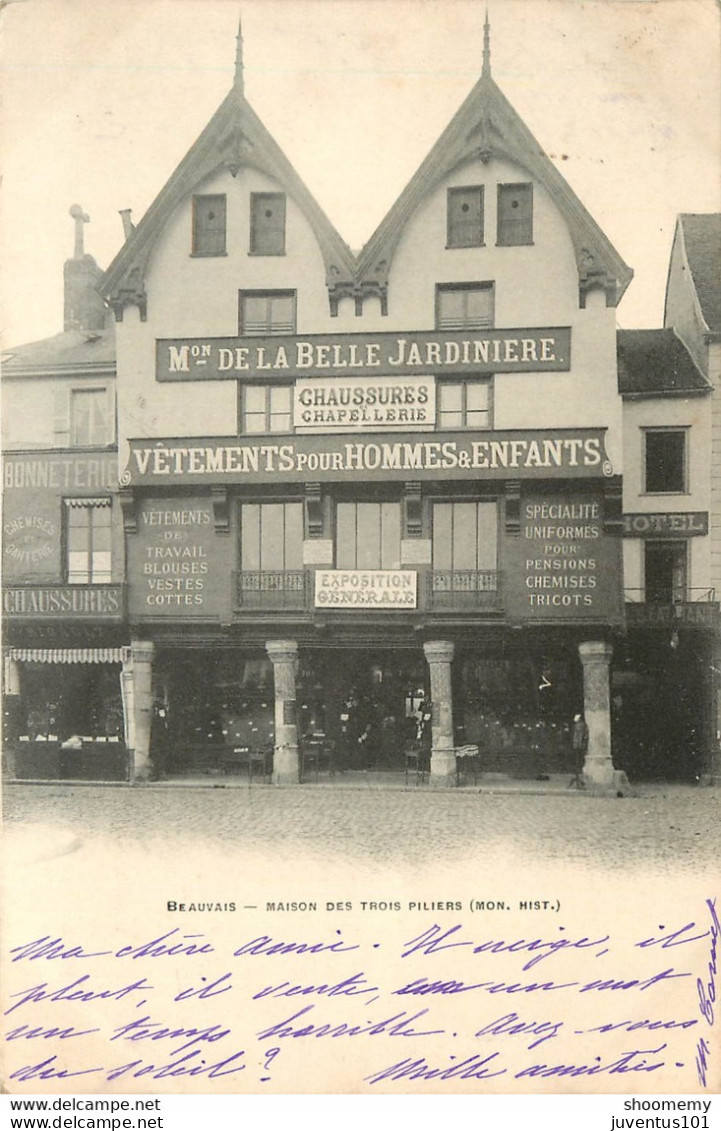 CPA Beauvais-Maison Des Trois Piliers-Magasin-Timbre    L1242 - Beauvais