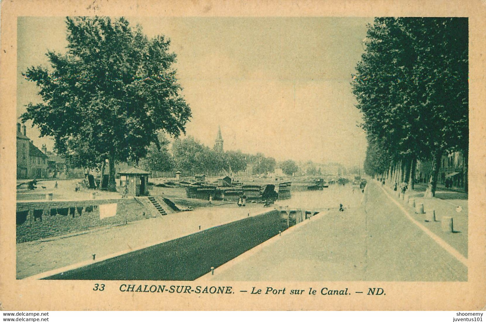CPA Chalon Sur Saône-Le Port Sur Le Canal-Timbre      L1428 - Chalon Sur Saone