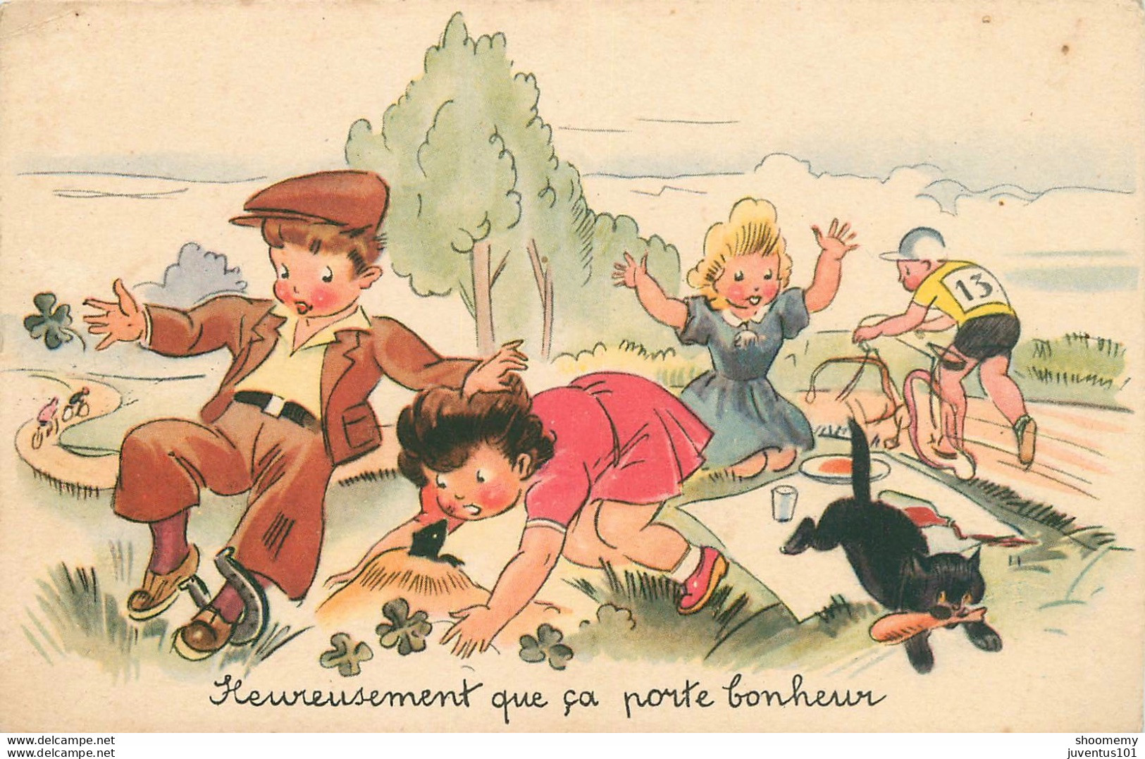 CPA Illustration-Heureusement Que ça Porte Bonheur      L1427 - 1900-1949