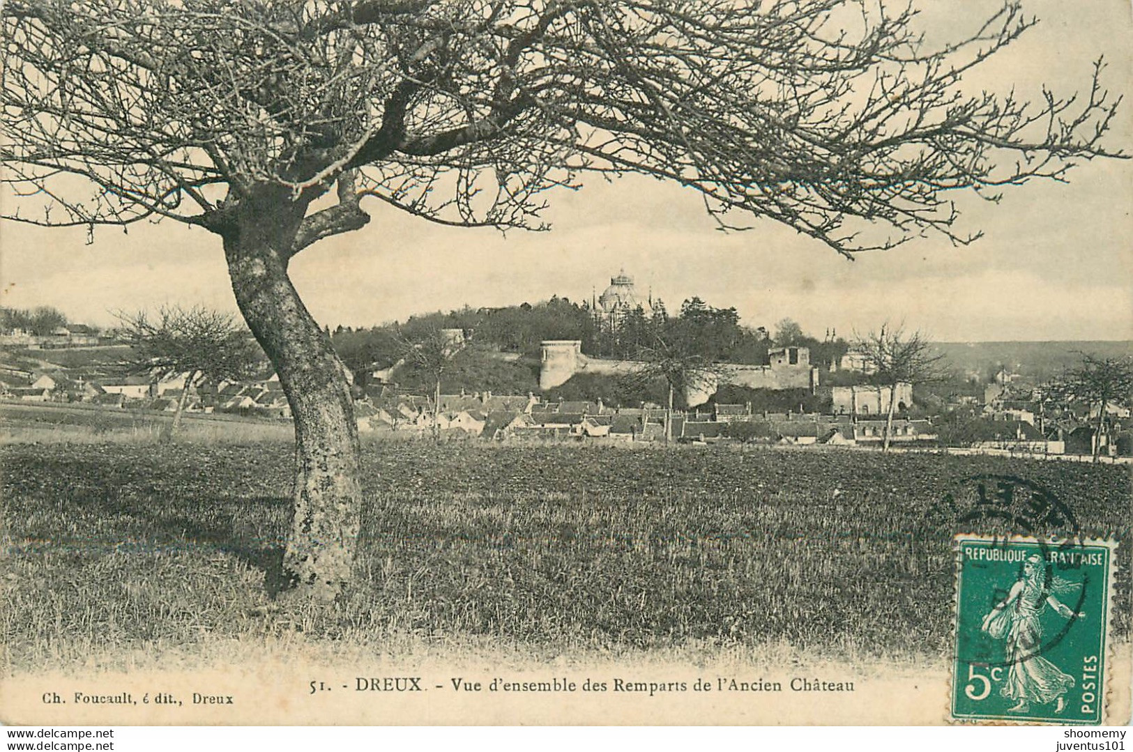 CPA Dreux-Vue D'ensemble Des Remparts De L'ancien Château-Timbre      L1423 - Dreux