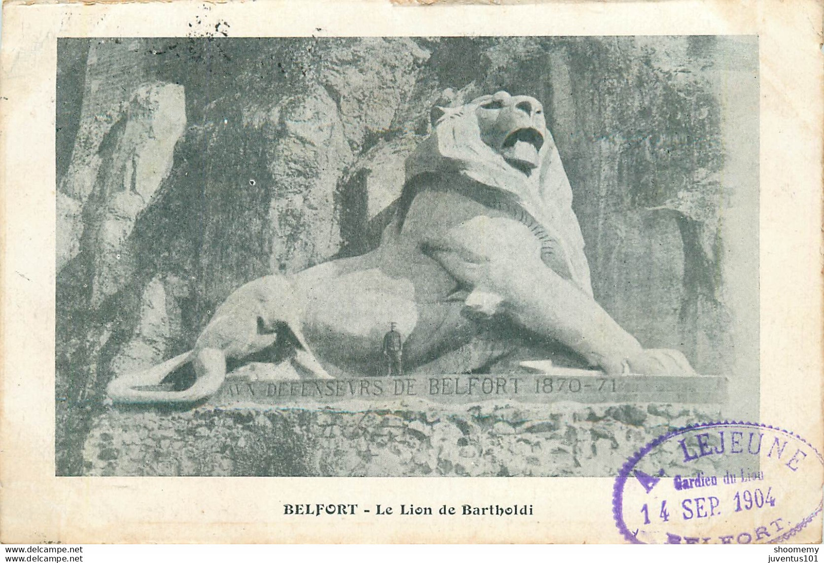 CPA Belfort-Le Lion-Timbre     L1405 - Belfort – Le Lion