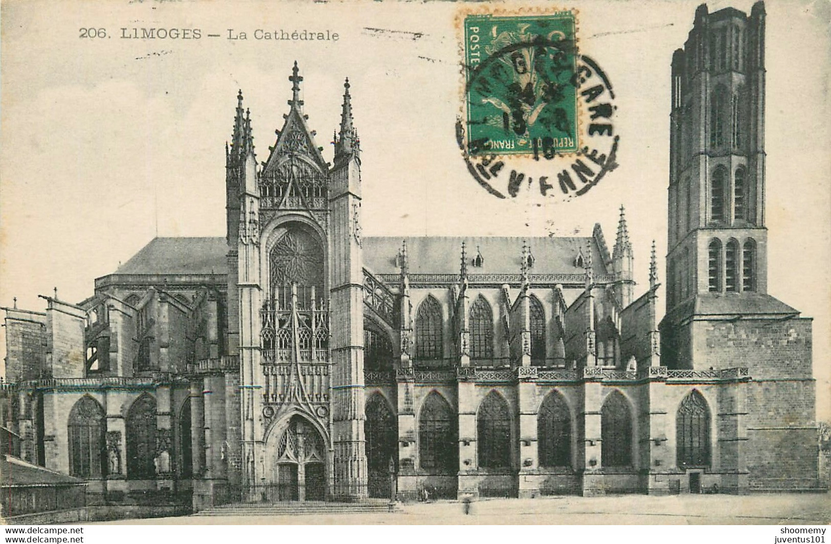 CPA Limoges-La Cathédrale-Timbre    L1549 - Limoges
