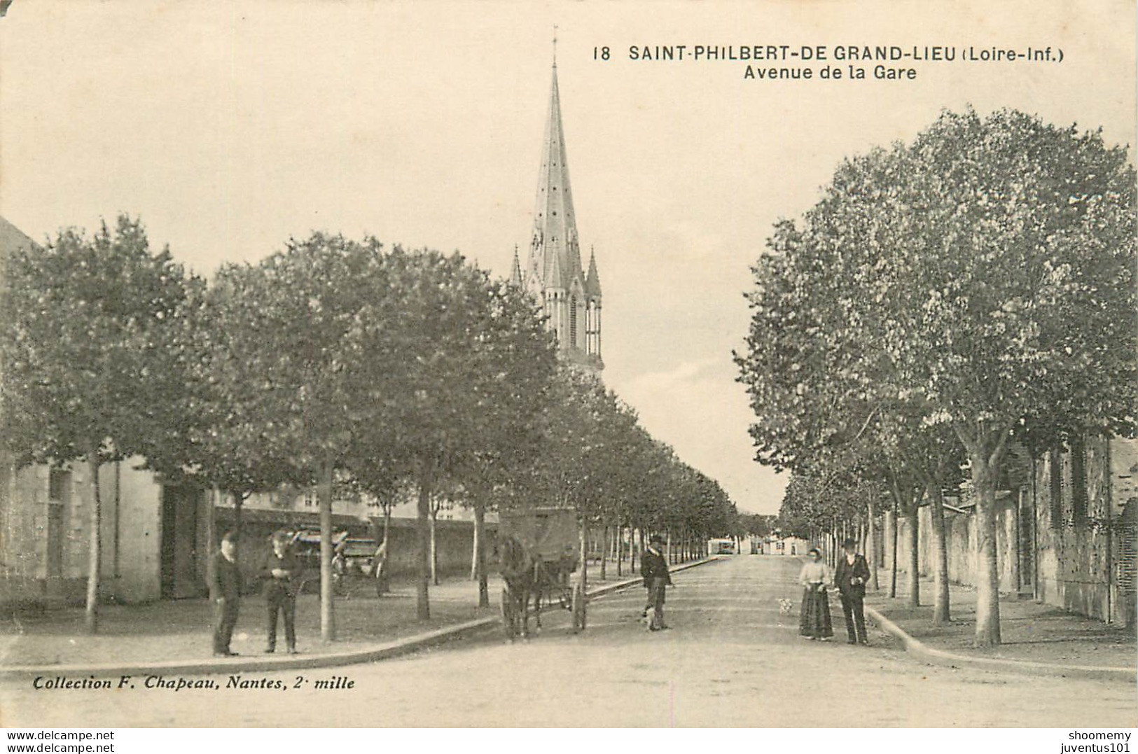 CPA Saint Philbert De Grand Lieu-Avenue De La Gare-Timbre      L1528 - Saint-Philbert-de-Grand-Lieu