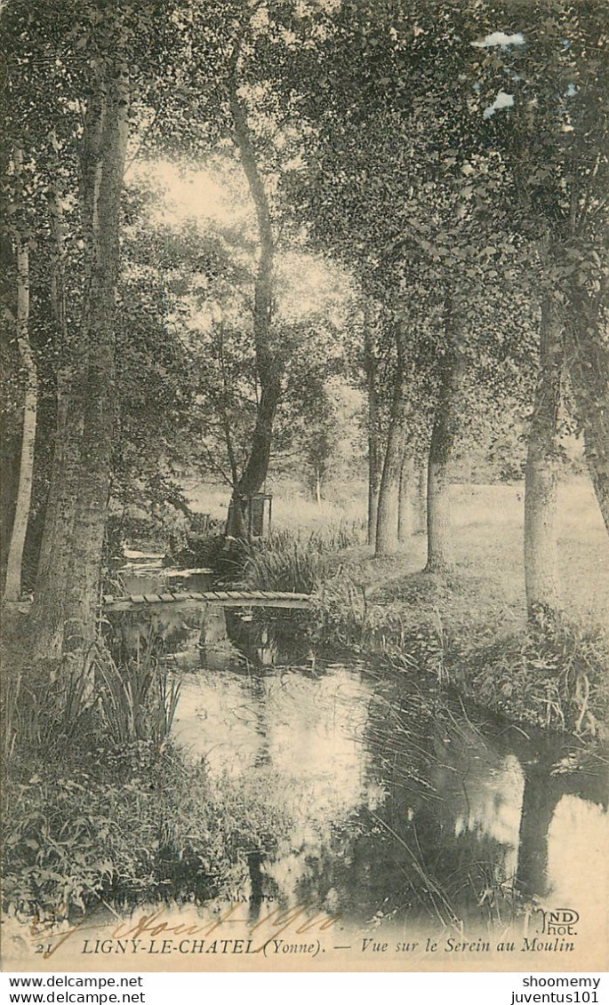 CPA Ligny Le Châtel-Vue Sur Le Serein Au Moulin     L1507 - Ligny Le Chatel