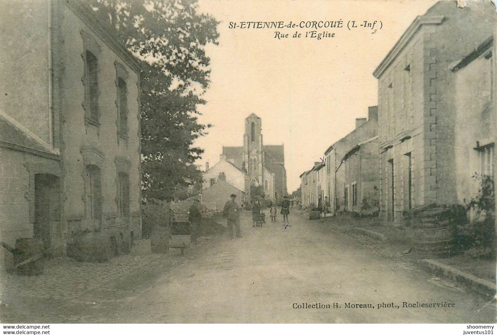 CPA Saint Etienne De Corcoué-Rue De L'église-Timbre      L1503 - Other & Unclassified