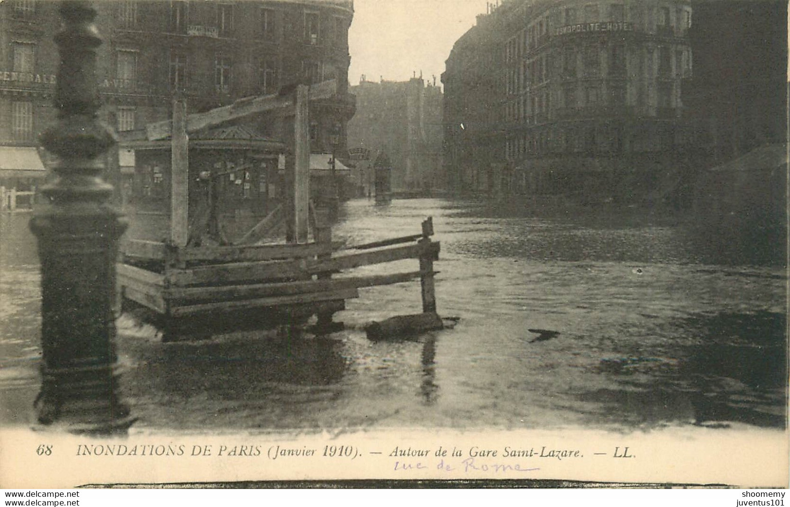 CPA Paris-Inondations-Autour De La Gare St-Lazare   L1498 - Paris Flood, 1910