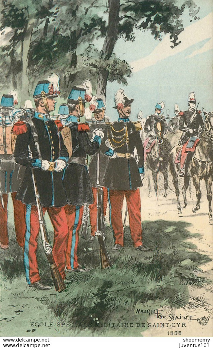 CPA Militaria-Illustration-Maurice Toussaint-Ecole Militaire De Saint Cyr-1855-RARE    L1490 - Uniforms