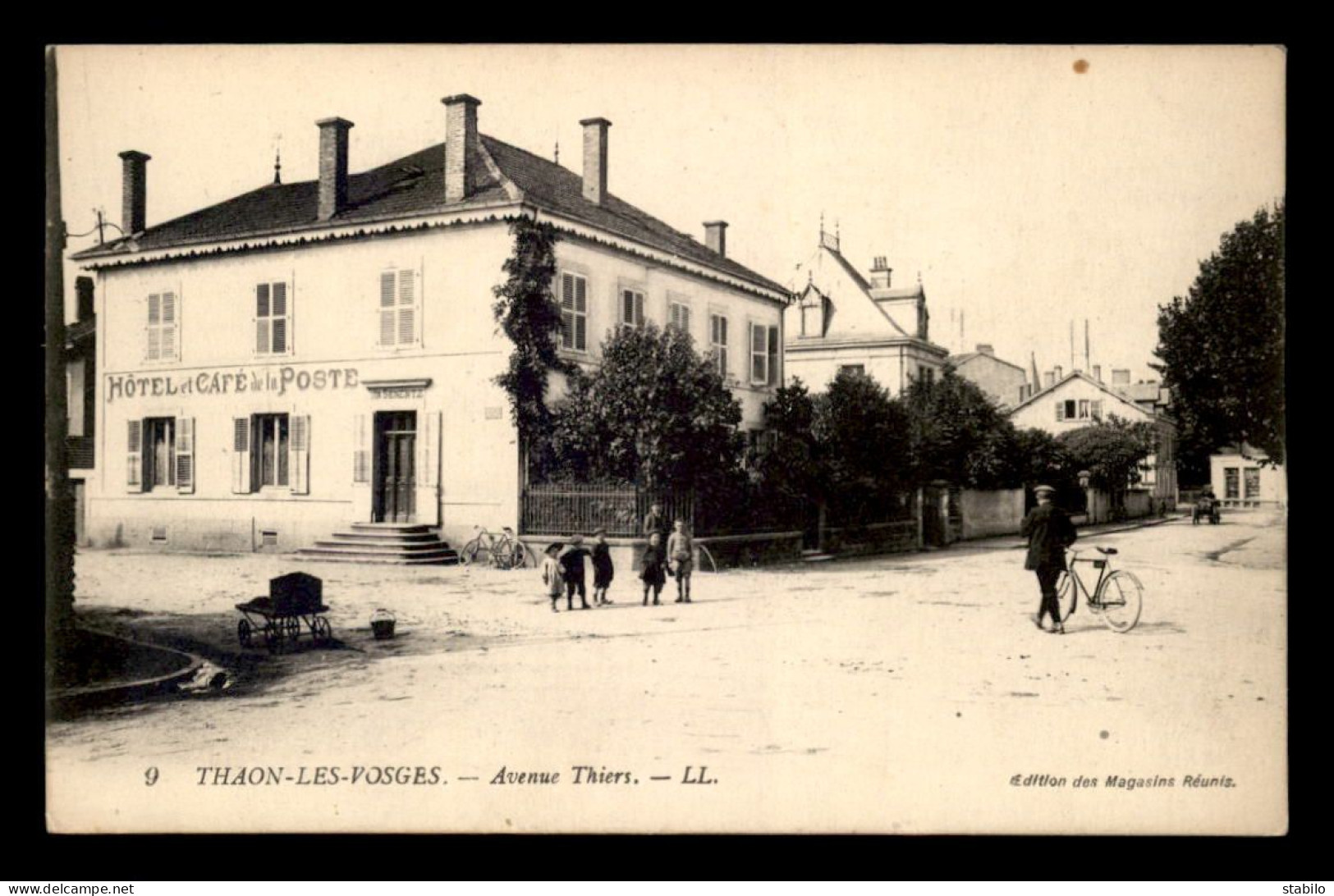 88 - THAON-LES-VOSGES - AVENUE THIERS - HOTEL-CAFE DE LA POSTE - Thaon Les Vosges