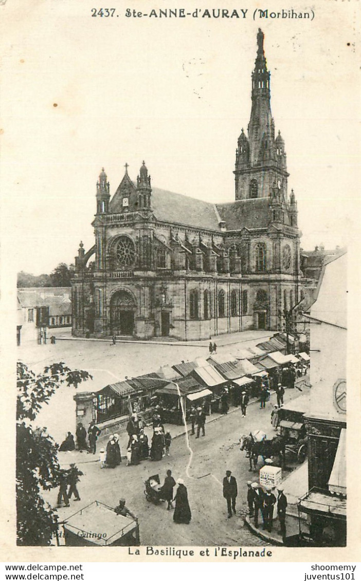 CPA Sainte Anne D'auray-La Basilique Et L'Esplanade-Timbre    L1638 - Sainte Anne D'Auray