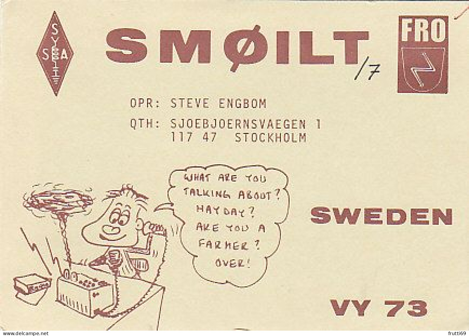 AK 210617 QSL - Sweden - Stockholm - Radio-amateur