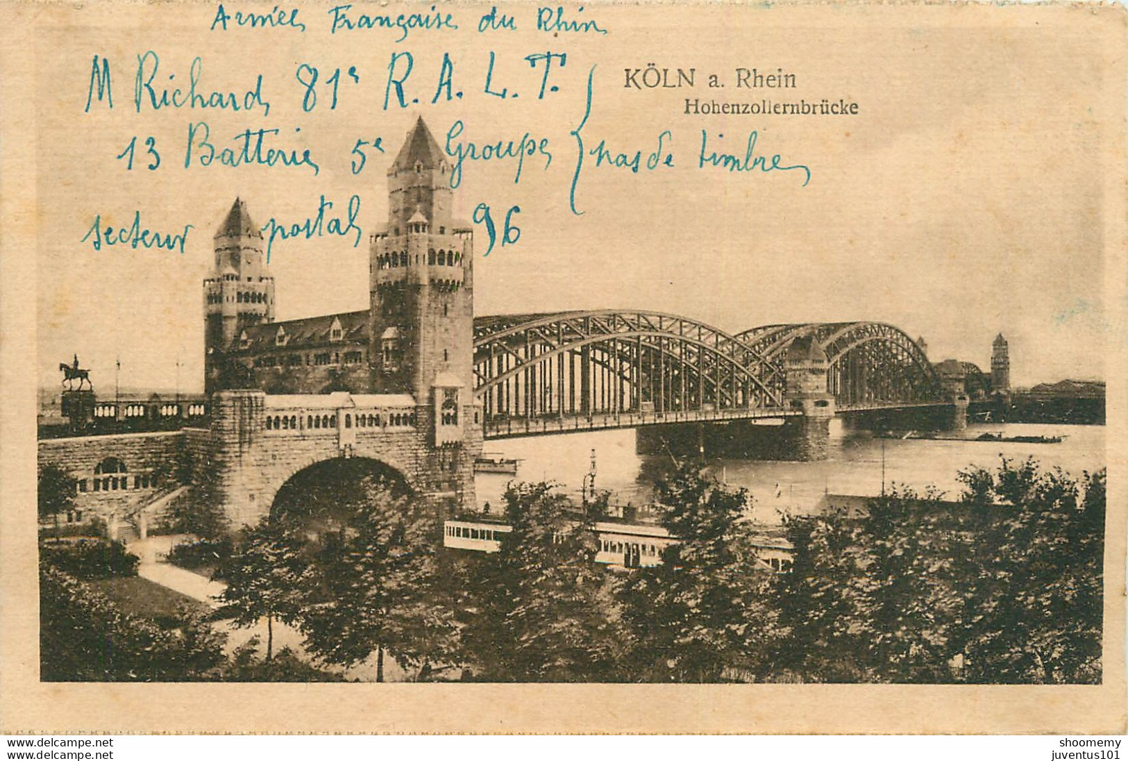 CPA Köln Am Rhein-Hohenzollernbrücke       L1627 - Köln