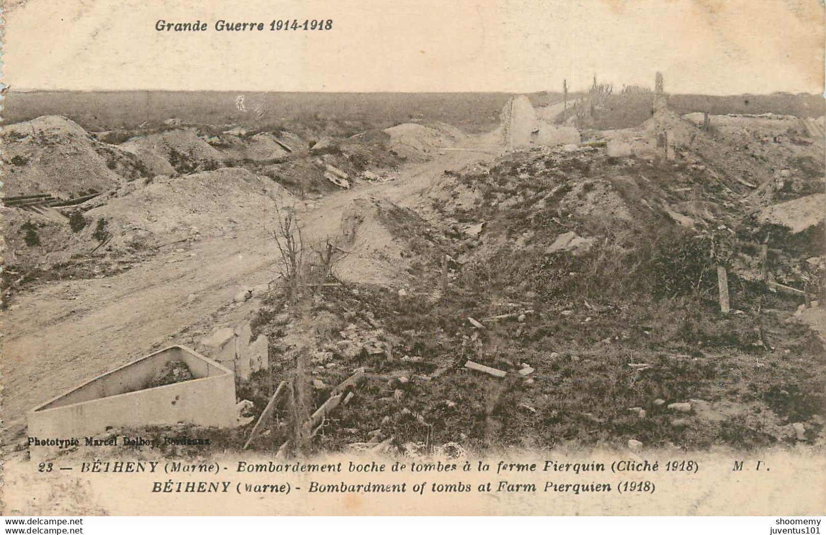 CPA Bétheny-Bombardement Boche De Tombes à La Ferme Fierquin      L1624 - Bétheny