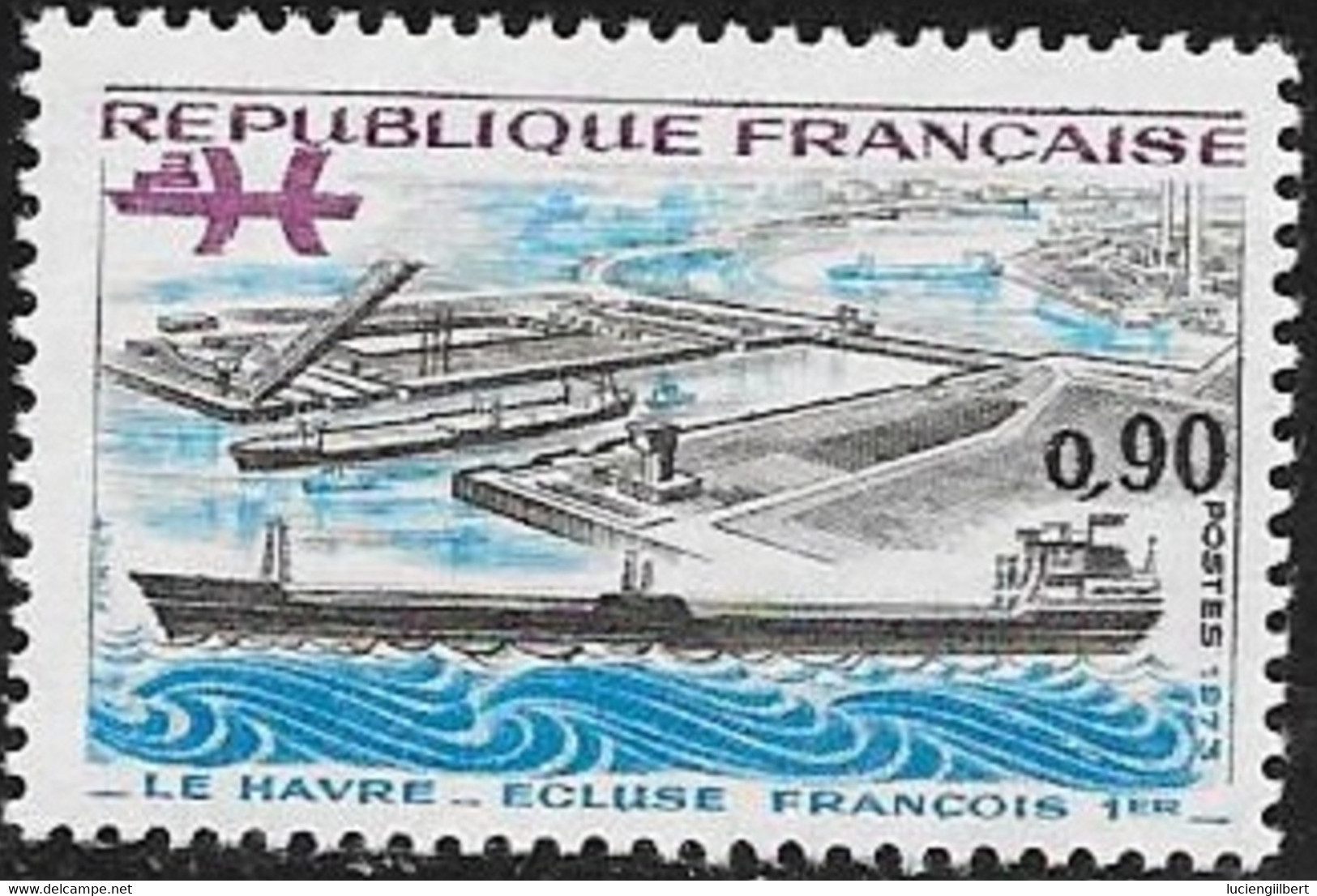 TIMBRE N° 1772     -    LE HAVRE ECLUSE FRANCOIS IER   -  1973  -  NEUF - Neufs