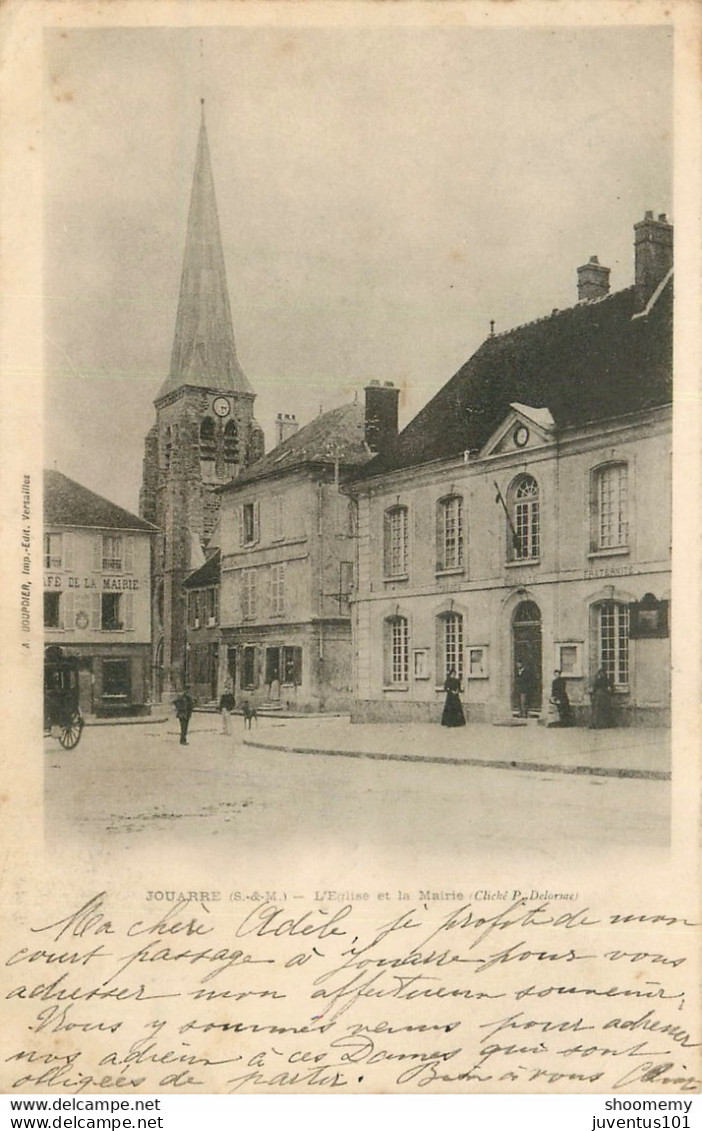 CPA Jouarre-L'église Et La Mairie-Timbre          L1592 - Other & Unclassified