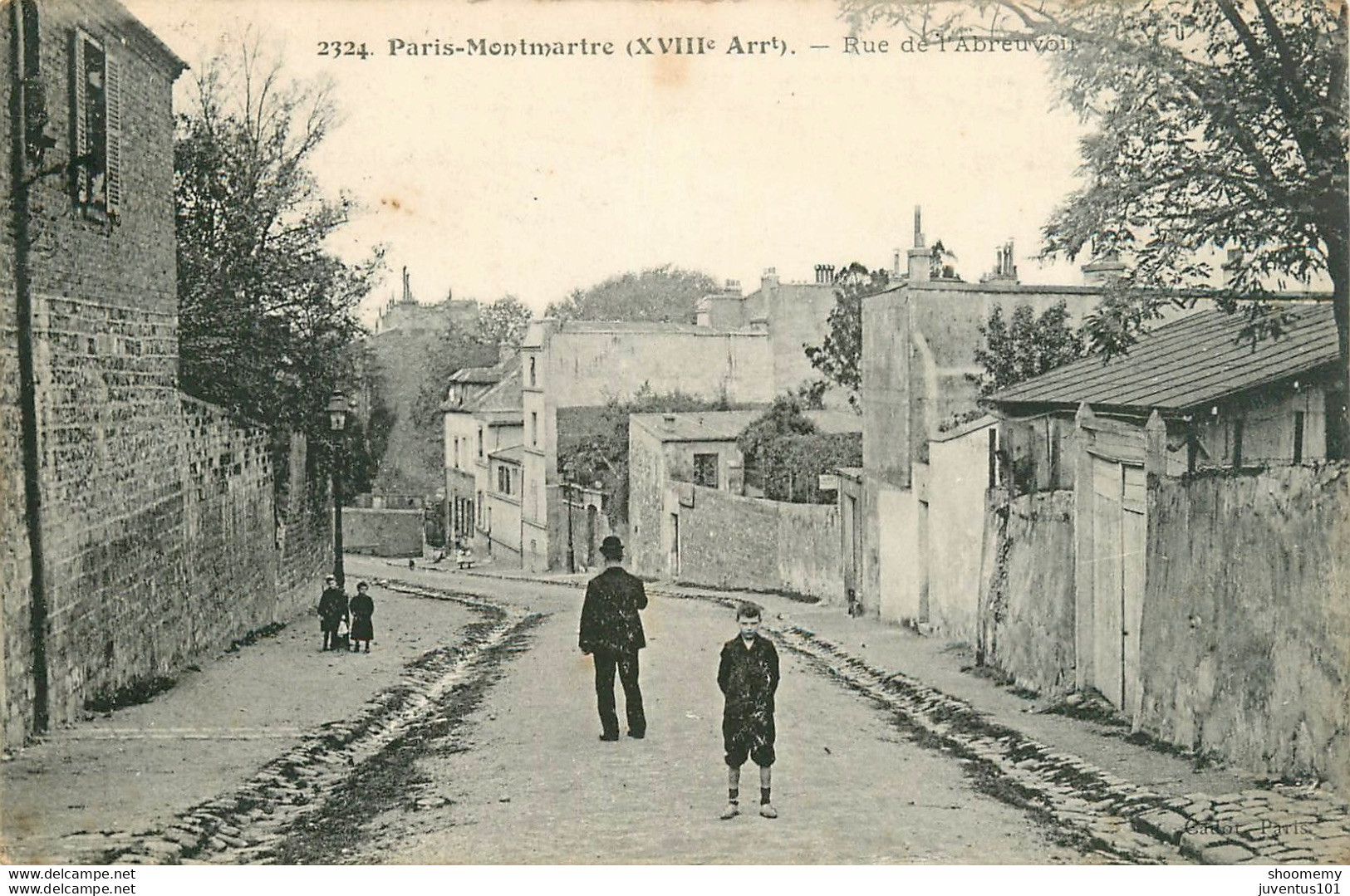 CPA PARIS MONTMARTRE-Rue De L'abreuvoir-2324-Timbre         L1691 - Other Monuments