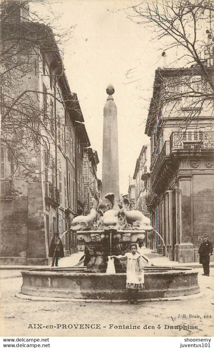 CPA Aix En Provence-Fontaine Des 4 Dauphins      L1681 - Aix En Provence