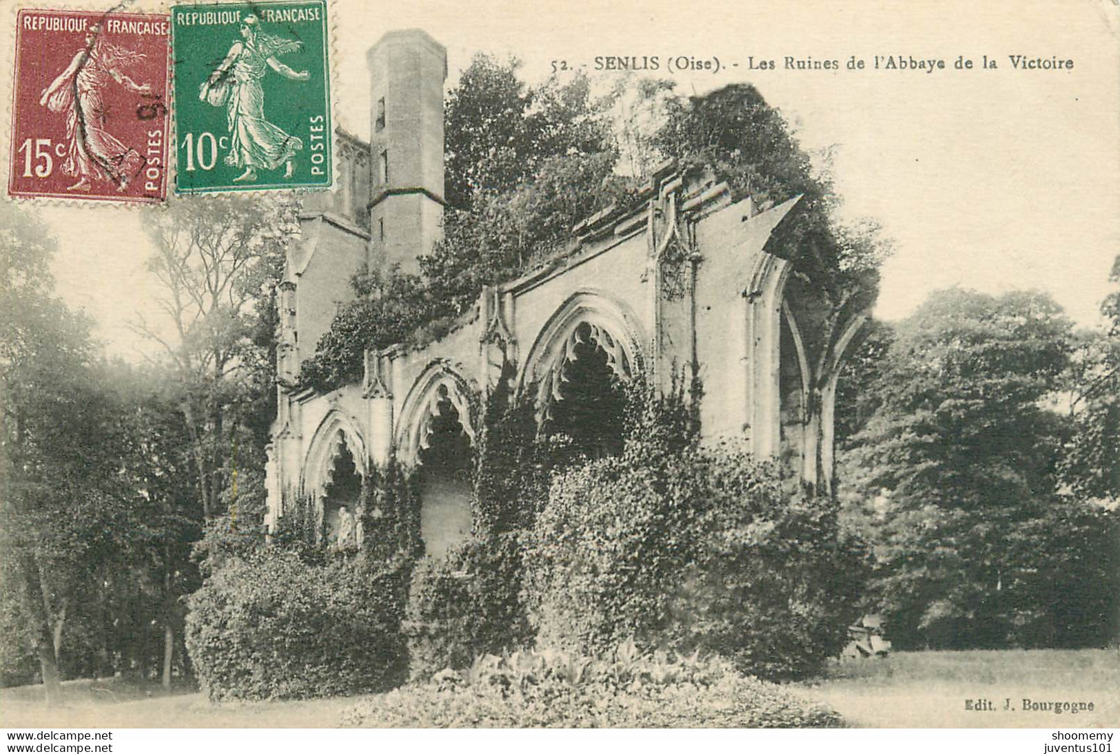 CPA Senlis-Les Ruines De L'Abbaye De La Victoire-52-Timbre      L1680 - Senlis