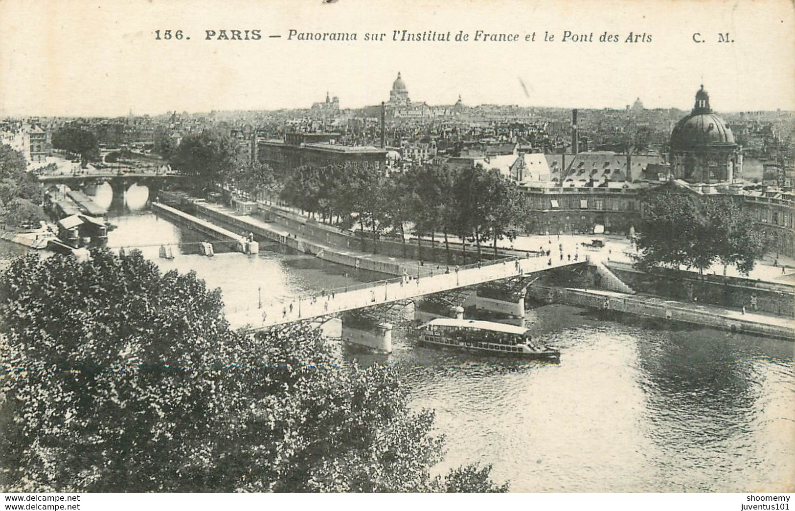 CPA Paris-Panorama Sur L'institut De France-156-Timbre      L1677 - Andere Monumenten, Gebouwen