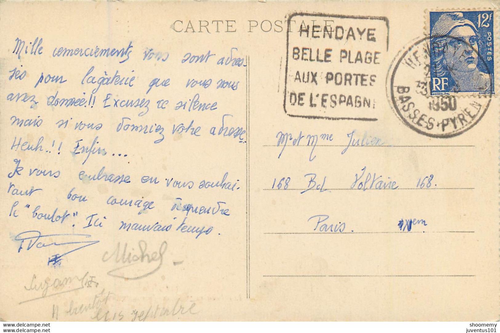 CPA Hendaye-Les Rochers Deux Jumeaux Vus Du Boulevard-555-Timbre        L1678 - Hendaye