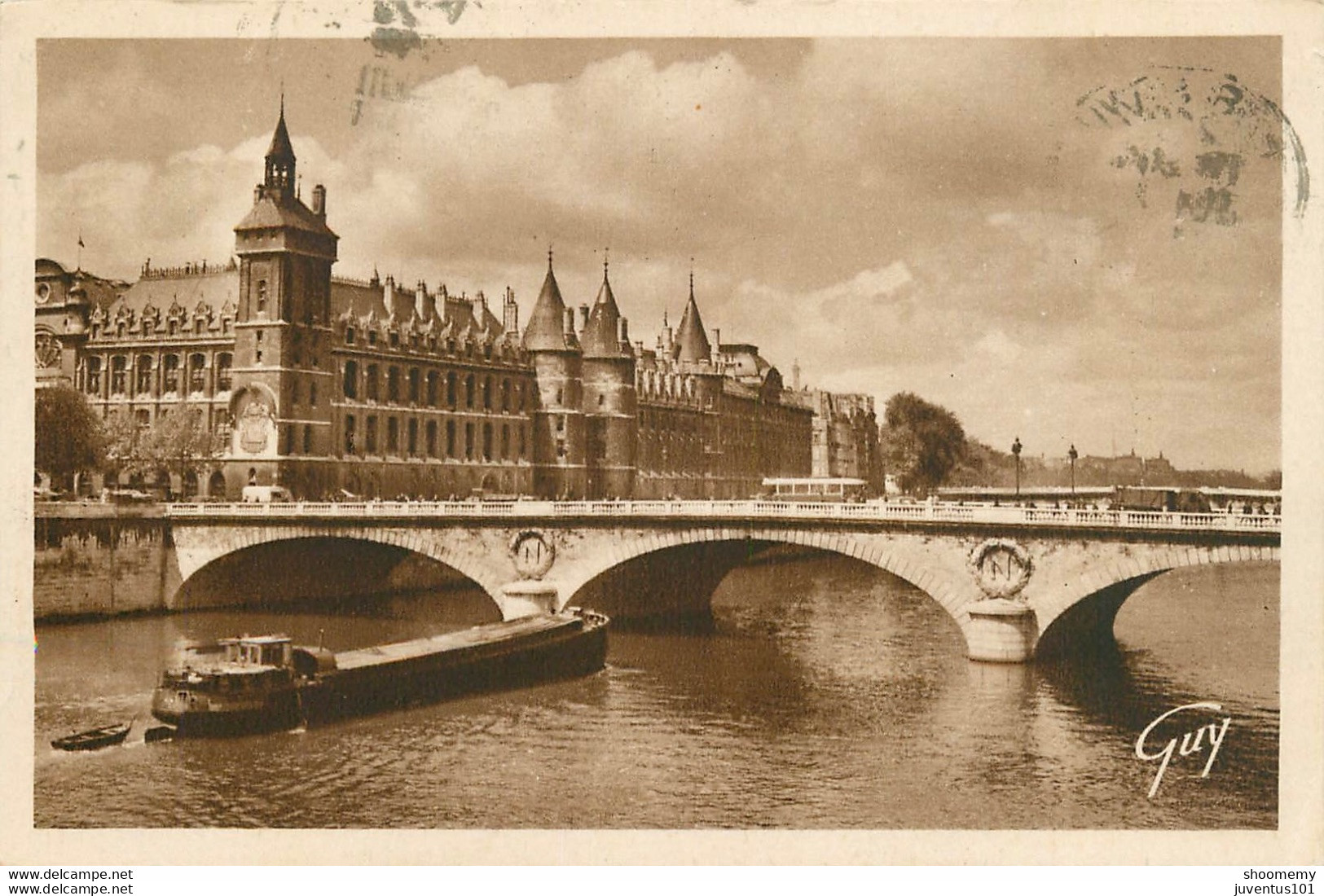CPA Paris-La Seine Et Le Pont Au Change-Timbre        L1678 - Le Anse Della Senna