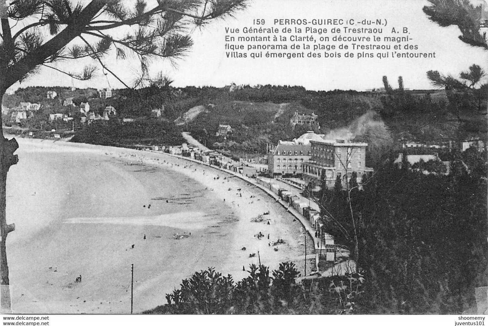 CPA Perros Guirec-Vue Générale De La Plage De Trestraou-159-Timbre       L1671 - Perros-Guirec