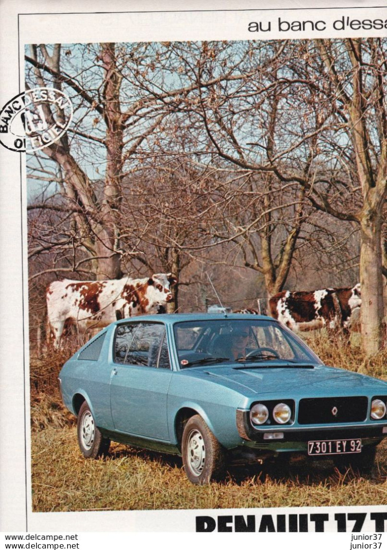 6 Feuillets De Magazine Renault 15 GTL 1976, 17 TS 1976,  17 Rallye 1974 Du Maroc - Cars