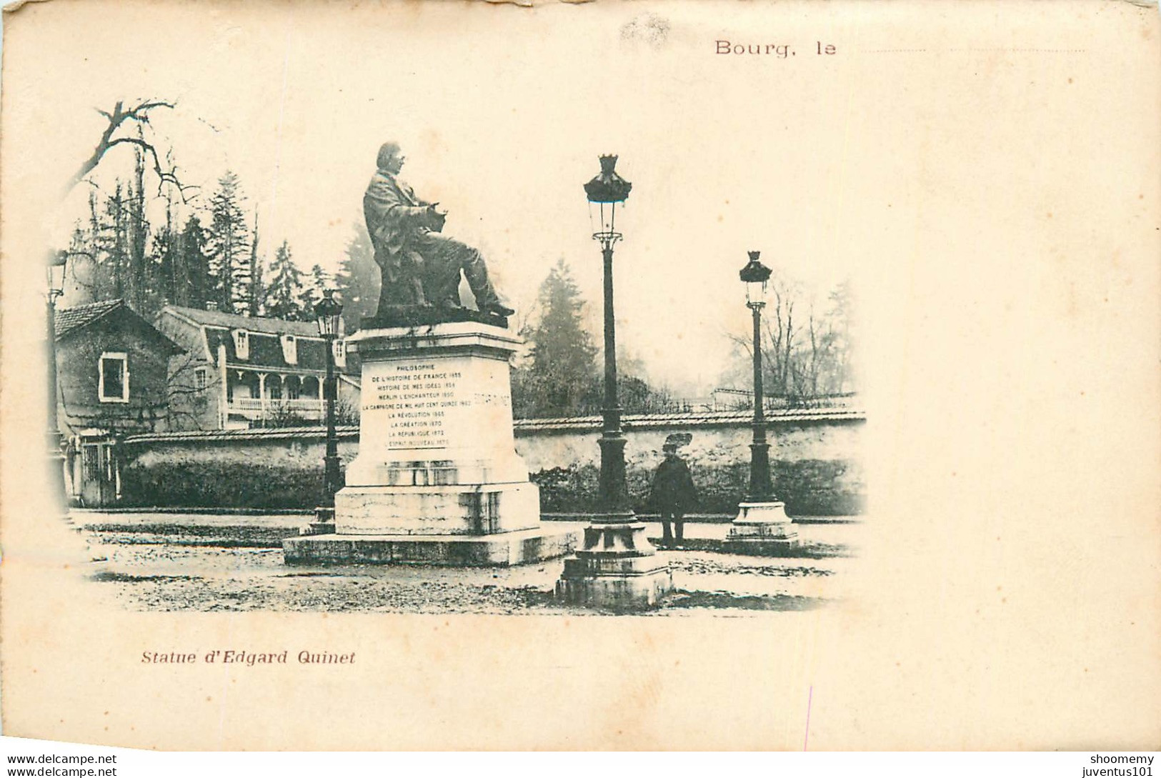 CPA Bourg-Statue D'Edgard Quinet     L1656 - Otros & Sin Clasificación