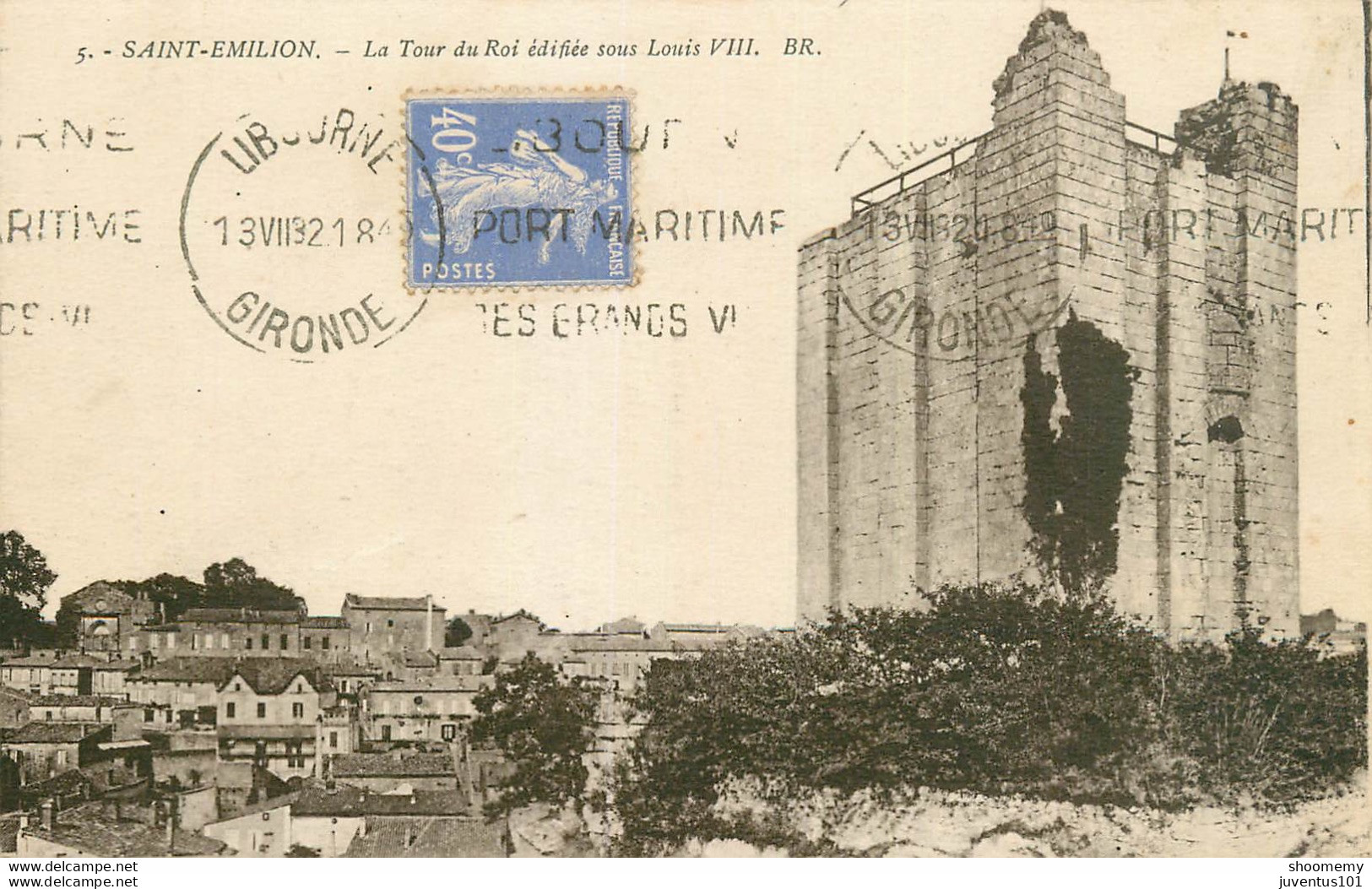 CPA Saint Emilion-La Tour Du Roi-5-Timbre     L1653 - Saint-Emilion