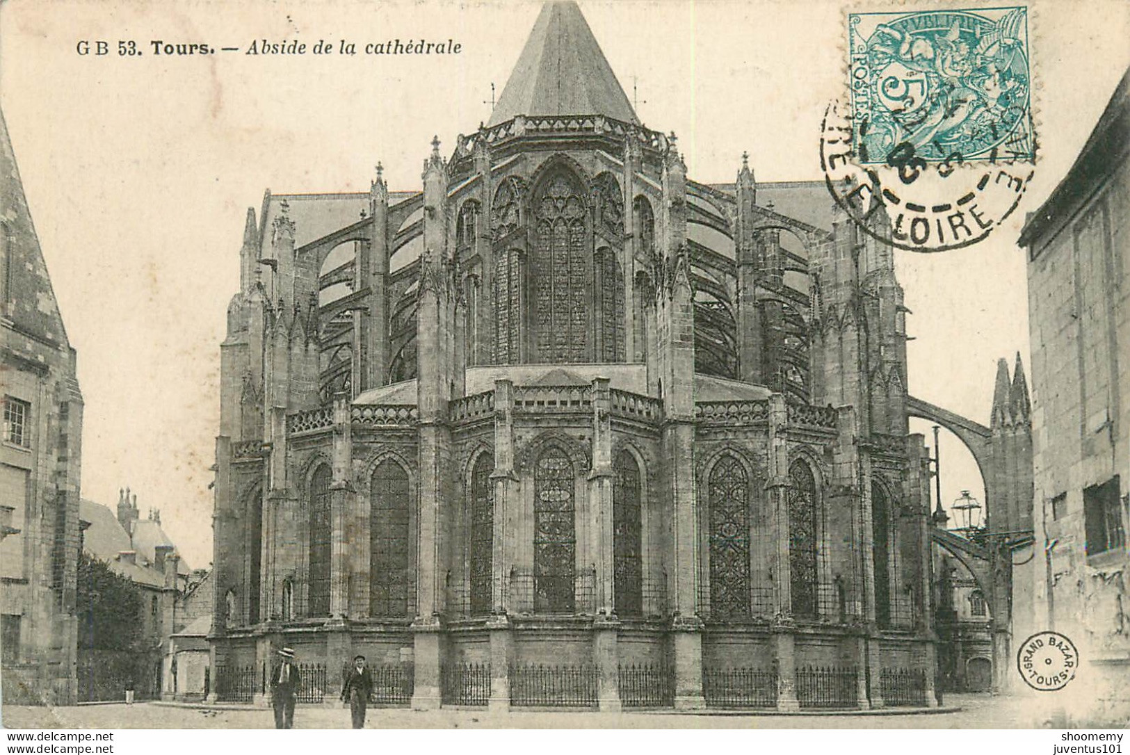 CPA Tours-Abside De La Cathédrale-53-Timbre        L1654 - Tours