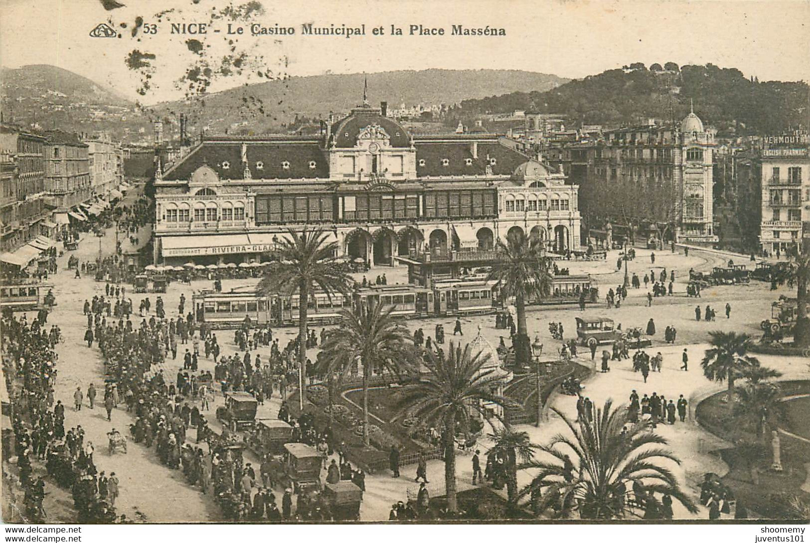CPA Nice-Le Casino Municipal Et La Place Masséna-53-Timbre       L1651 - Bauwerke, Gebäude