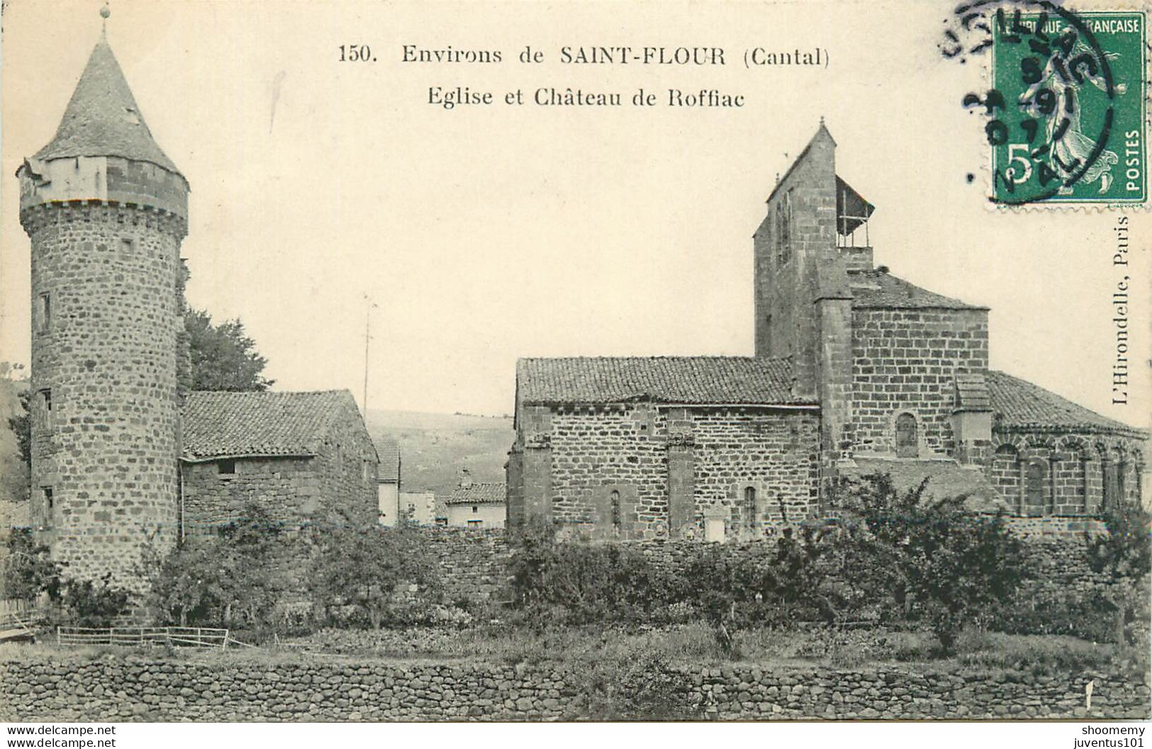 CPA Environs De Saint Flour-Eglise Et Château De Roffiac-150-Timbre     L1762 - Saint Flour