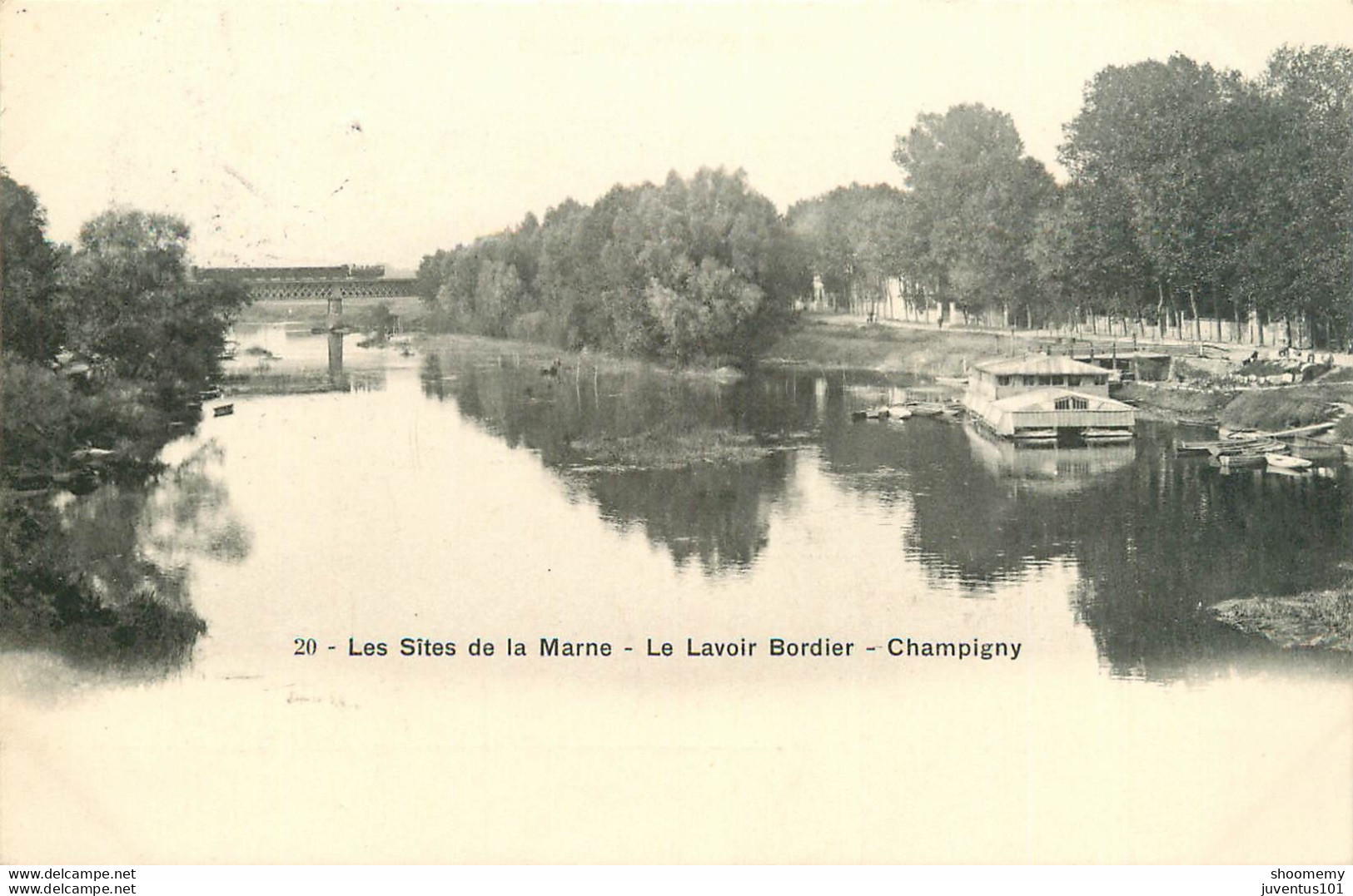 CPA Champigny-Le Lavoir Bordier-20-Timbre      L1760 - Champigny Sur Marne