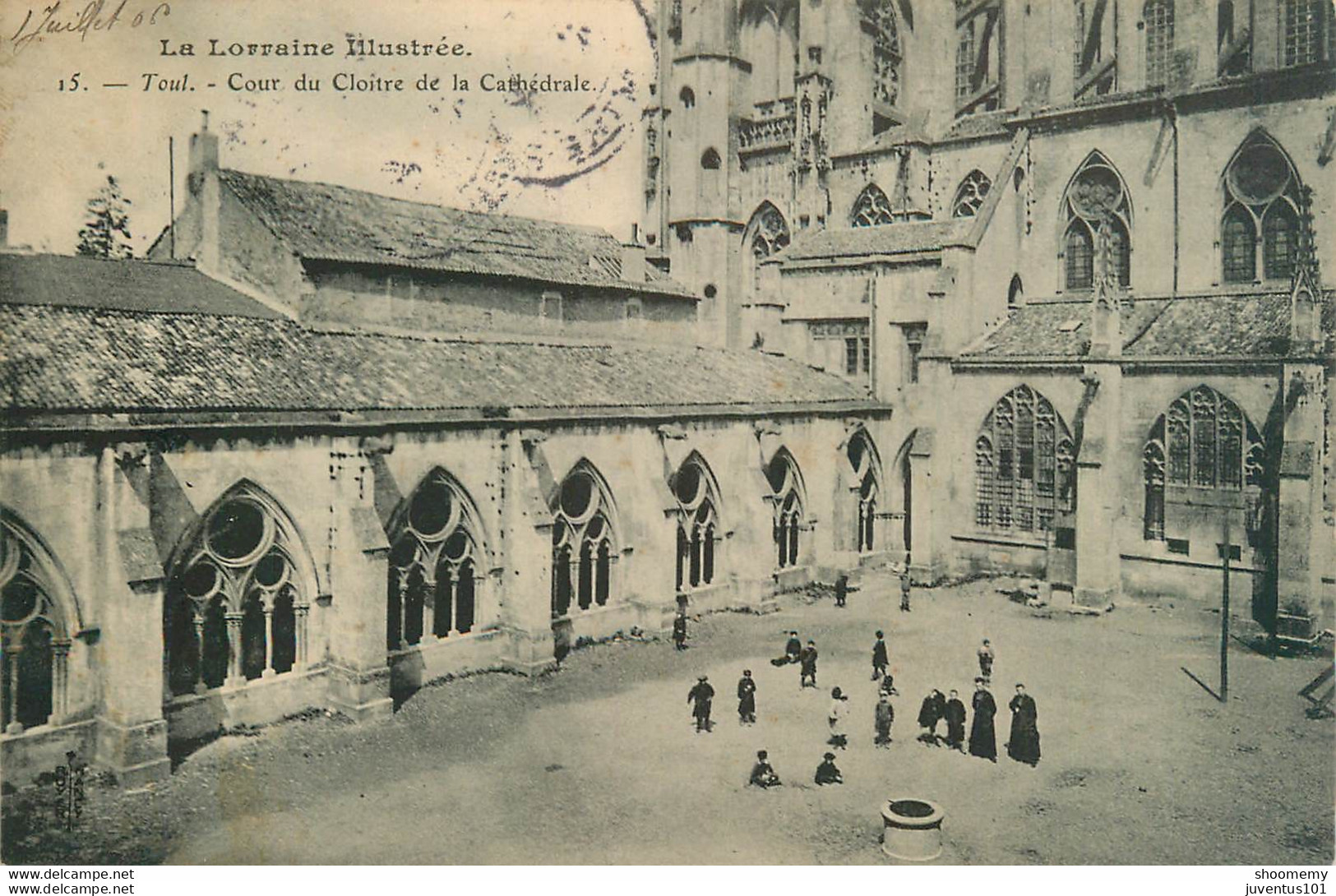 CPA Toul-Cour Du Cloître De La Cathédrale-15-Timbre     L1753 - Toul