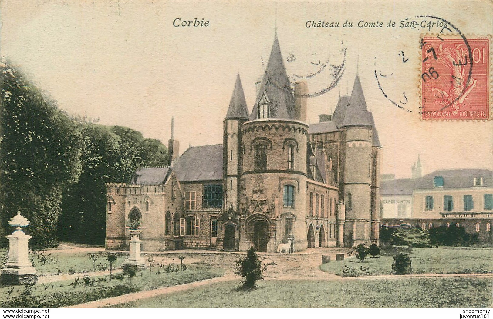 CPA Corbie-Château Du Comte De San Carlos-Timbre       L1729 - Corbie