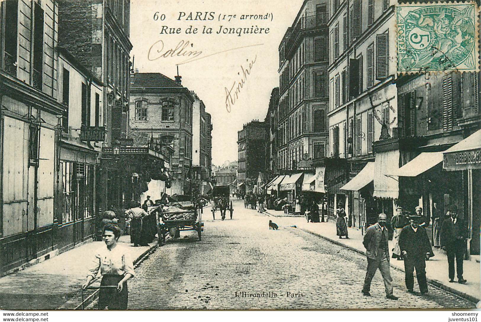 CPA Paris-Rue De La Jonquière-60-Timbre    L1708 - District 17