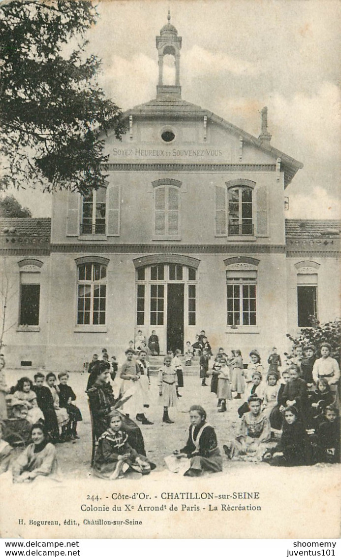 CPA Chatillon Sur Seine-Colonie Du X Arrondissement De Paris-La Récréation-Timbre         L1691 - Chatillon Sur Seine