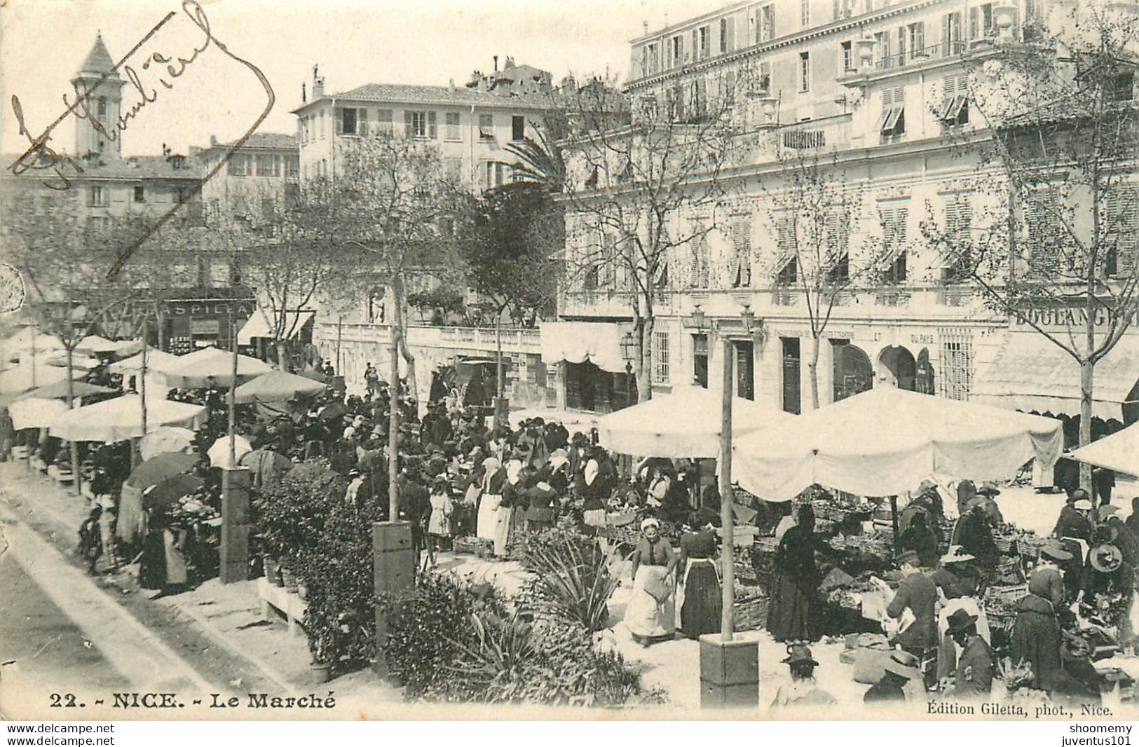 CPA Nice-Le Marché-22-Timbre         L1691 - Markets, Festivals