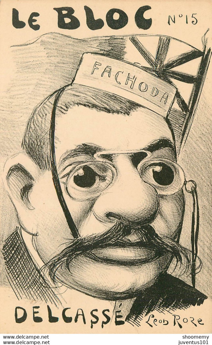 CPA Politique Satirique Caricature-Léon Roze-Le Bloc-n°15-Delcassé        L1690 - Satira
