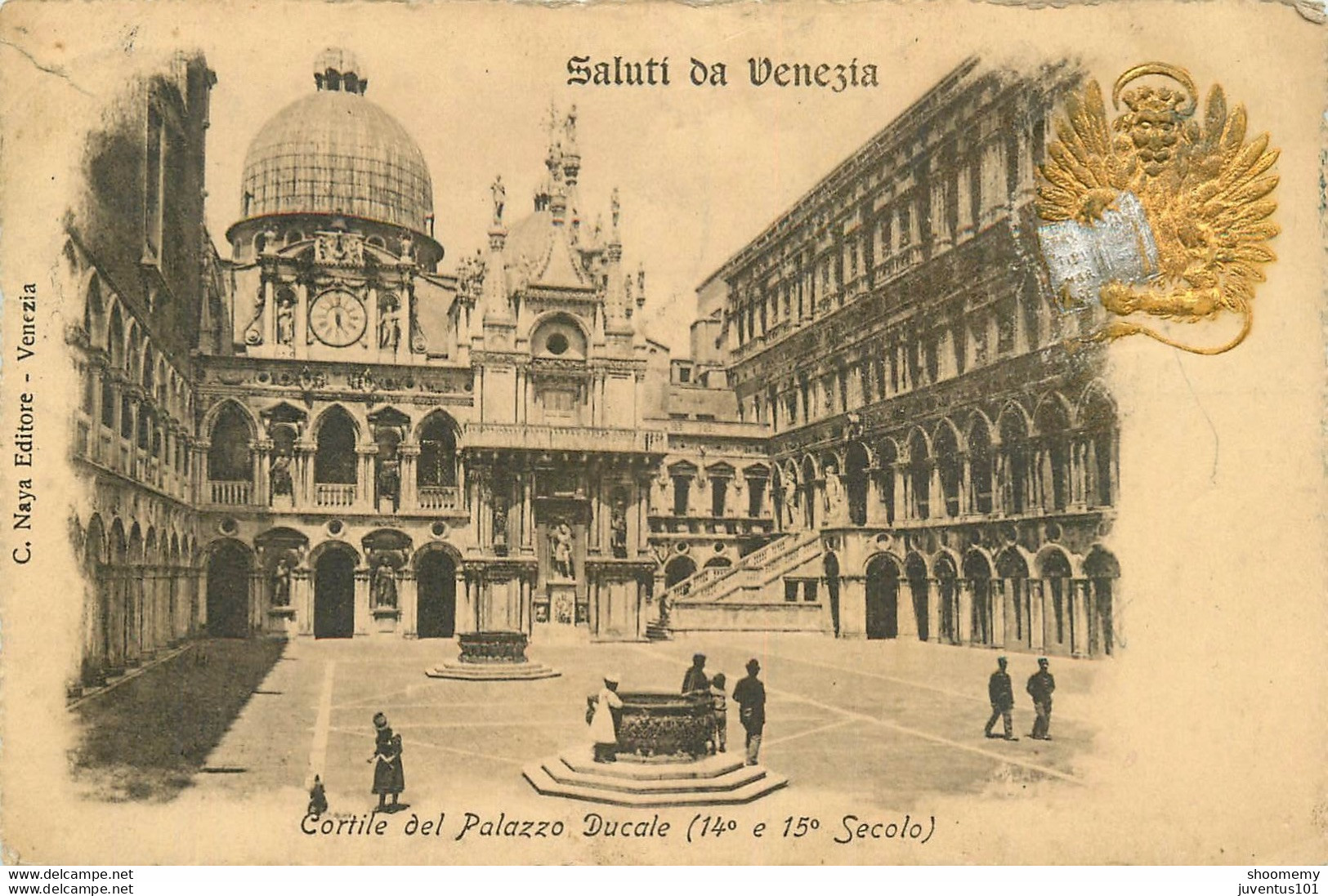 CPA Saluti Da Venezia-Cortile Del Palazzo Ducale-Timbre     L1817 - Venezia (Venedig)