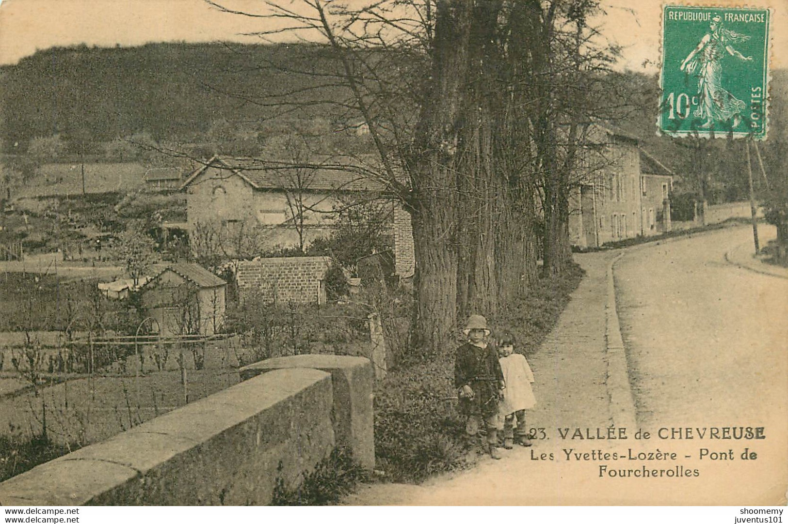 CPA Vallée De Chevreuse-Les Yvettes Lozère-Pont De Fourcherolles-Timbre-RARE     L1812 - Other & Unclassified