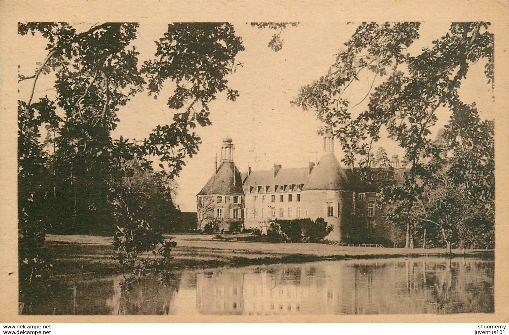 CPA Saint Fargeau-Château Et Pièce D'eau-Timbre    L1797 - Saint Fargeau