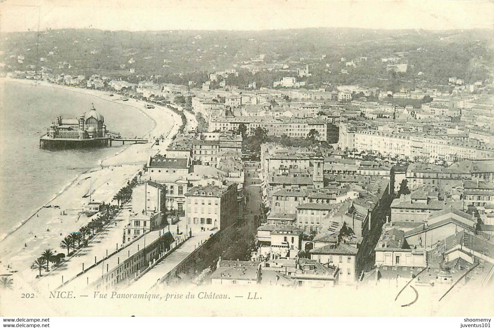 CPA Nice-Vue Panoramique Prise Du Château-202-Timbre       L1796 - Panorama's