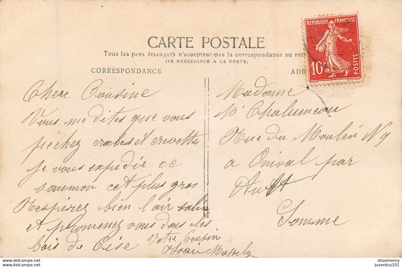 CPA Fantaisie-Acceptez Sans Rougir Ce Modeste Poisson-Timbre       L1790 - Hommes