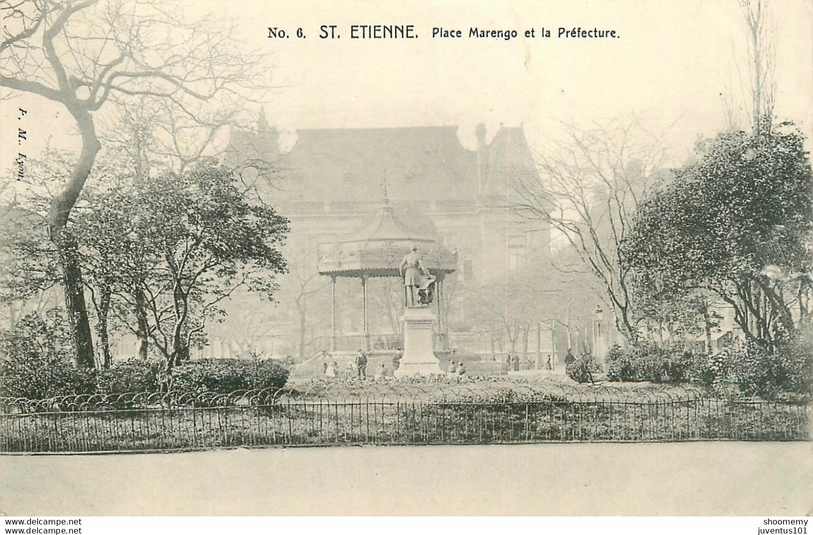 CPA St-Saint Etienne-Place Marengo Et La Préfecture-6-Timbre           L1789 - Saint Etienne