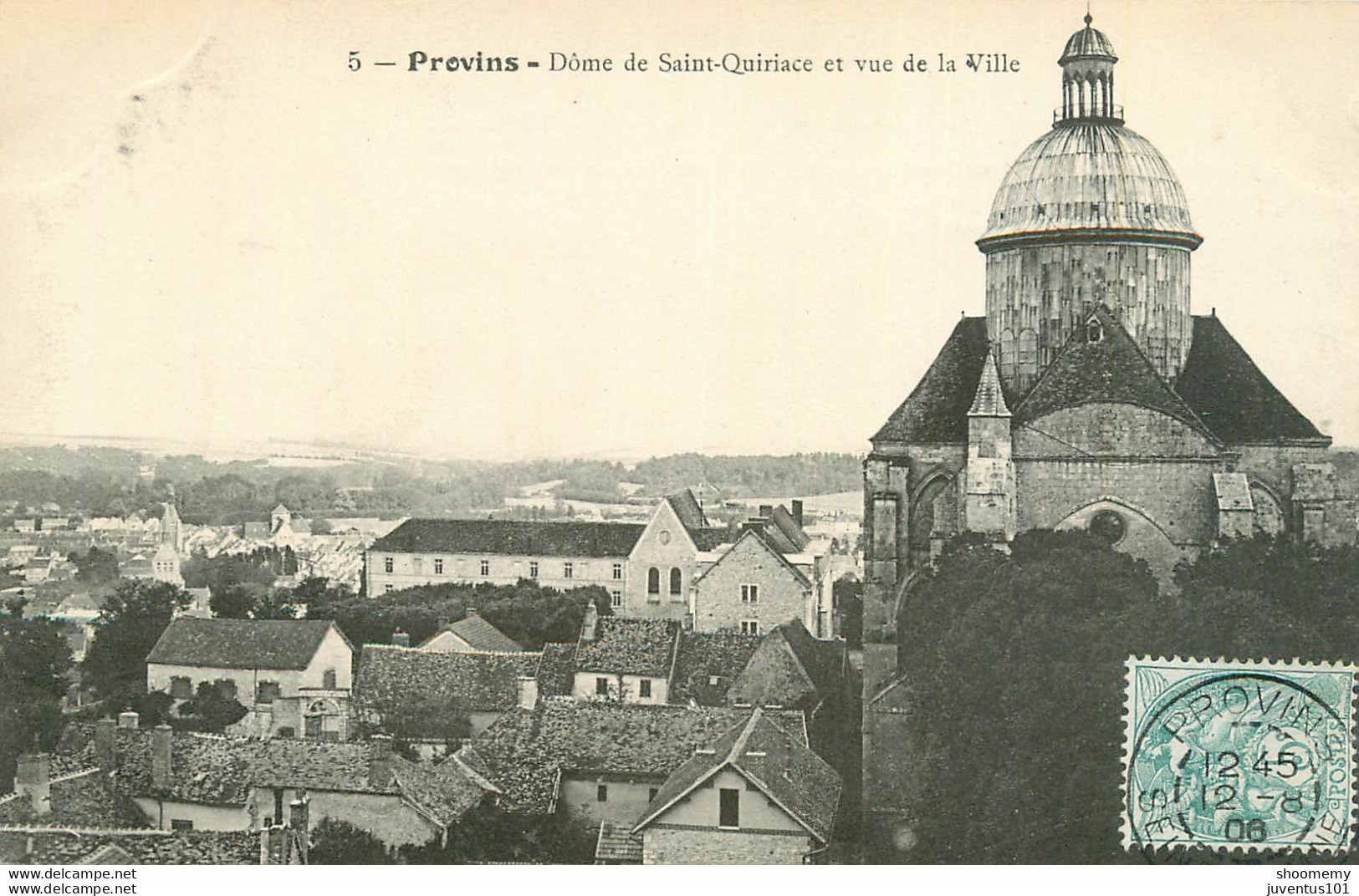 CPA Provins-Dôme De Saint Quiriace Et Vue De La Ville-5-Timbre       L1778 - Provins