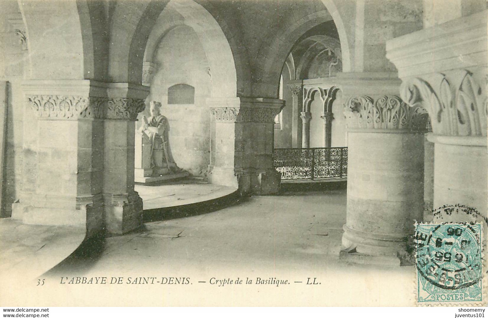 CPA Abbaye De Saint Denis-Crypte De La Basilique-35-Timbre       L1778 - Saint Denis